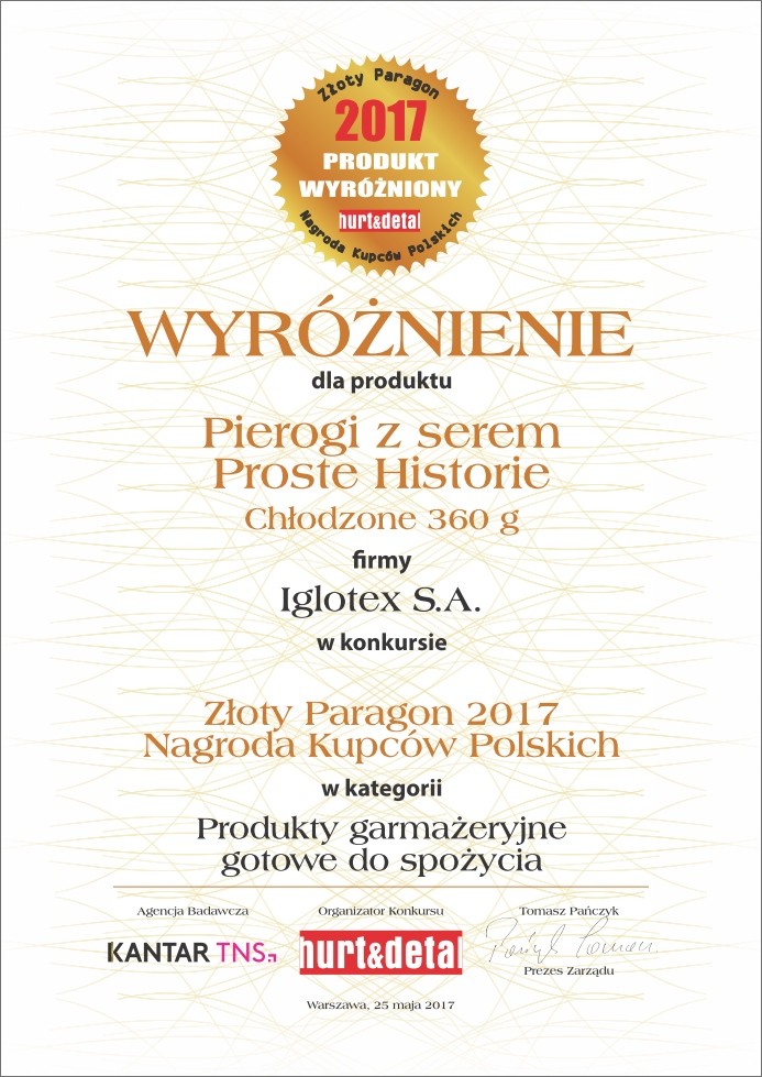 Marka Proste Historie i firma Iglotex wśród laureatów konkursu 