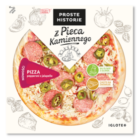 Pizza z pepperoni i jalapeno