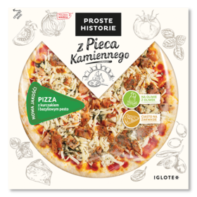 Pizza z kurczakiem i bazyliowym pesto